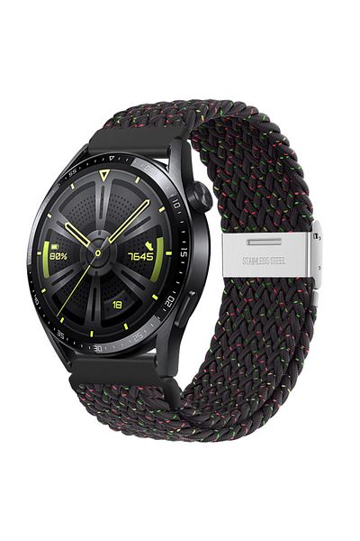 Choice 22mm Black Unity 22mm 20mm Nylon Strap For Samsung Galaxy Watch 6 5 4/Gear S3 Magnetic Buckle Metal