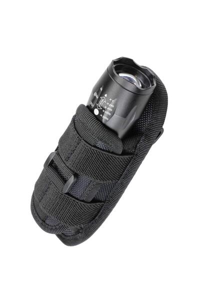 Choice حامل مصباح يدوي تكتيكي أسود قابل للدوران، جراب مصباح يدوي مولي للشرطة ...