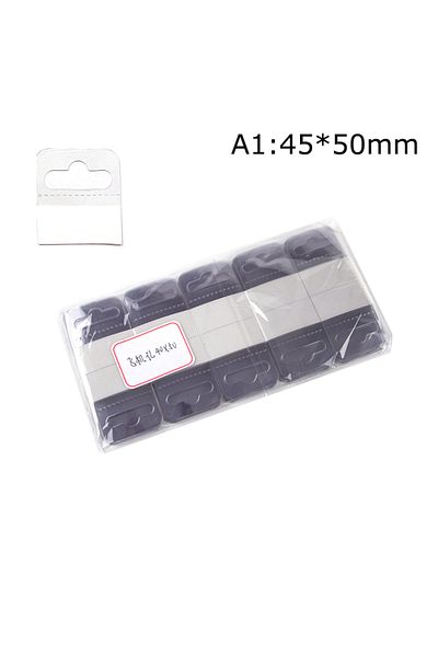 Choice A1 100pcs PVC Slot Hole Adhesive Hang Tabs Tags Hook Merchandise Package Box Bag Hangers Peghooks Di