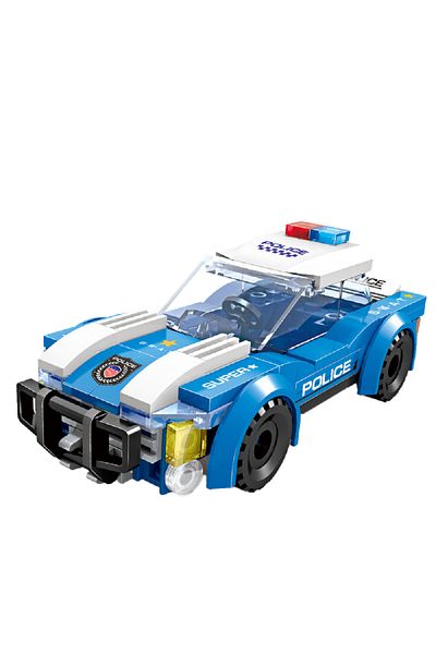 Mitty S police car no box DIY Building Block Police Car Toy Set Creative Educational Patrol Vehicle for K