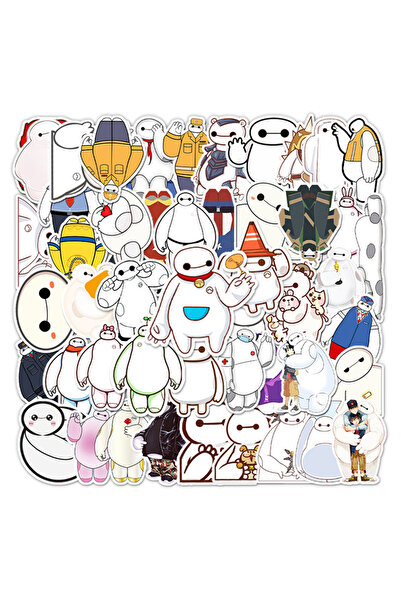 Choice1 50PCS 10/30/50pcs Disney Movie Big Hero 6 Stickers Kawaii Baymax Graffiti Sticker Phone Water Bottle