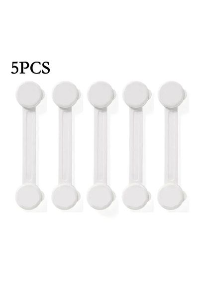 Choice 5PCS Long white 2/5PCS Multi-function Security Protection Locks Baby Safety Lock Child Protect Toil