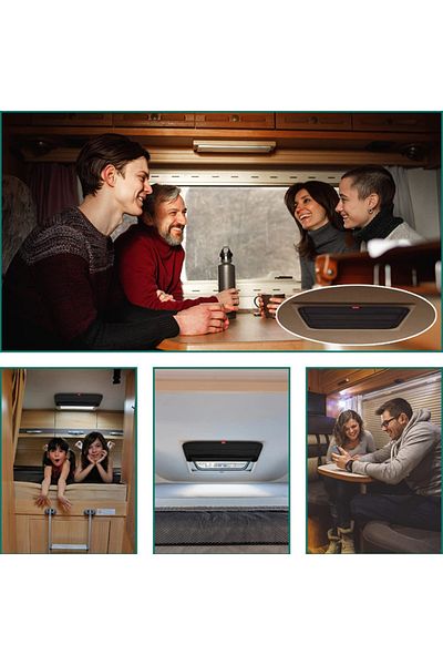 MOJOYCE RV Sunroof Sunshades Curtain Foldable RV Vents Skylight Insulator Cover Waterproof UV Protection ...
