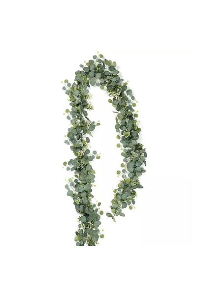 Choice Milky White 1pc Fake Artificial Eucalyptus Garland Wreath Greenery-leaf Wedding Vine Plant Home Wedd