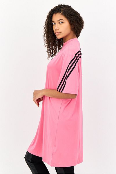 adidas Women Sportswear Fit Short Sleeve Outdoor Dress, Pink