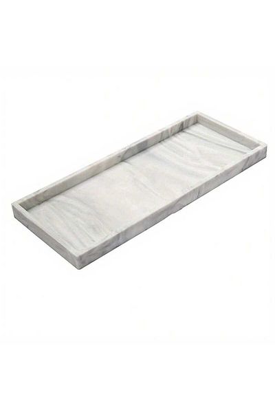 Choice Tray marble L 1 Pack Bathroom Tray Soft Silicone Jewelry Tray Dressing Table Decorative Bathroom Tra