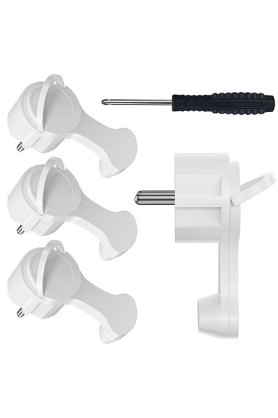 Choice 250V EU 4pcs white 4pcs Male Female Connector EU Power Plug Replacement Rewireable Schuko Adapter El
