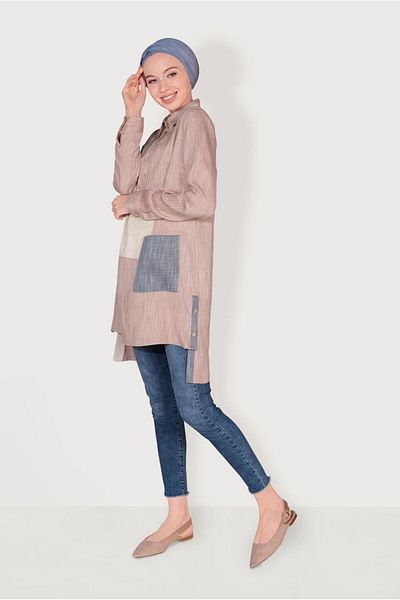 Alvina Asymetric Cut Button Tunic 40624