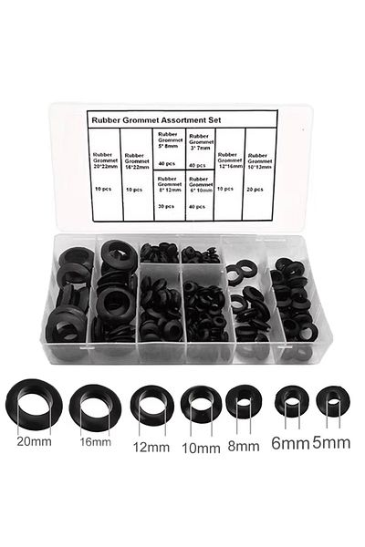 Choice 200pcs Rubber Seal Ring Oil Sealing Grommet Gasket 3/5/6/8/10/12/16/20mm For Protect Wire Cable H...