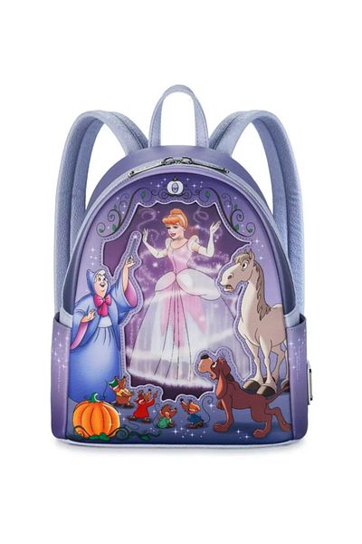 Choice WHITE Beauty and The Beast Scene Mini Backpack Belle Princess Cartoon Double Shoulder Mini Kid Backp
