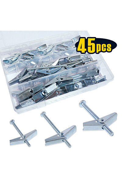 Choice 0.25 بوصة - 10 قطع من مسامير التثبيت المجوفة شديدة التحمل لسقف الحوائط الجافة، ومسامير التثبيت وصامولة الجناح، 3