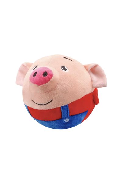 Shunmaii Red pig Pet Plush Doll Ball Talking Interactive Toy Accessories Bounce Pet Recreation Dog Electronic