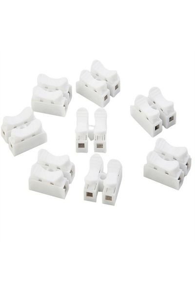 AOKIN 20pcs CH2 Spring Quick Wire Connectors Cable Clamps Terminal Block LED Strip Light Replace Electr...