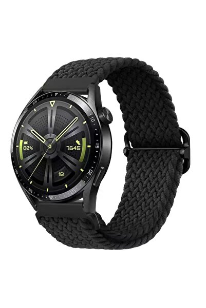 Choice سوار أسود مقاس 18 مم، متوفر بمقاسات 18/20/22 مم، مزود بحلقة مضفرة عالم...