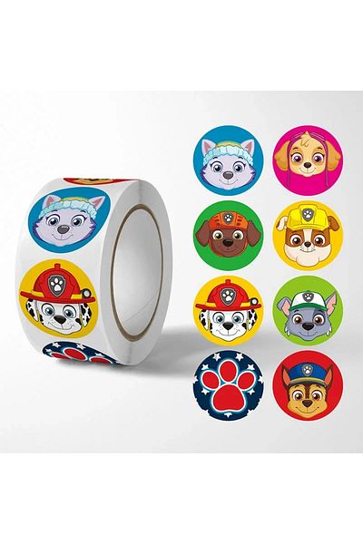 Choice 500PC a reel A 500PCS Stickers Paw Patrol Children's Cartoon Stickers Cute Kids Stationery School Te