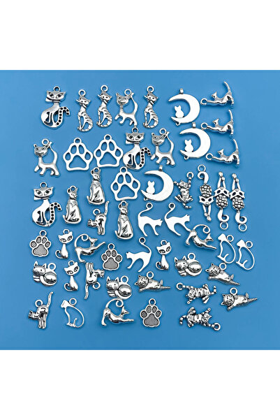 Choice SN076-51PCS مزيج 51 قطعة/مجموعة من المعلقات على شكل قطط من سبائك الزنك...