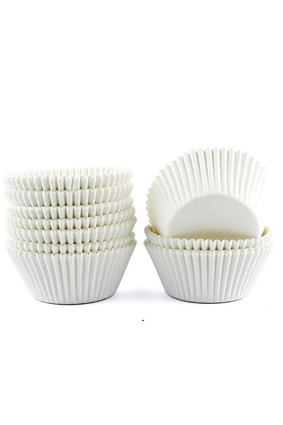 Choice 200 pieces 200pcsWhite Cupcake Liners Non-Stick Baking Cups Muffin Cupcake Wrapping Paper Wrinkle-Re