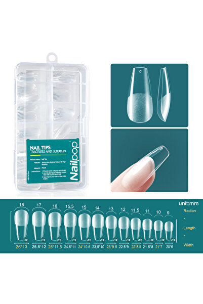 Choice M-Coffin 120 طرفًا من الجل الناعم للأظافر من مادة الأكريليك، أظافر صنا...