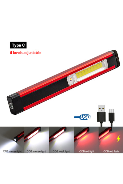 Choice Type C Powerful Work Light COB LED Flashlight Magnetic Work Lamp USB Rechargeable Torch Inspection L
