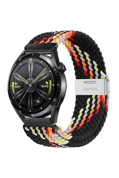 Choice 22mm Zpatt black rainbow 22mm 20mm Nylon Strap For Samsung Galaxy Watch 6 5 4/Gear S3 Magnetic Buckl