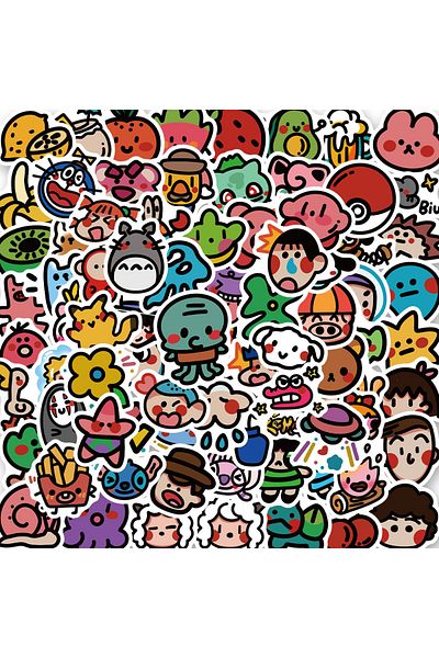 Choice 90PCS 90Pcs Cute Mixed Anime Oldschool Stickers Kid Toys Skateboard Laptop Bike Car Phone Stationery