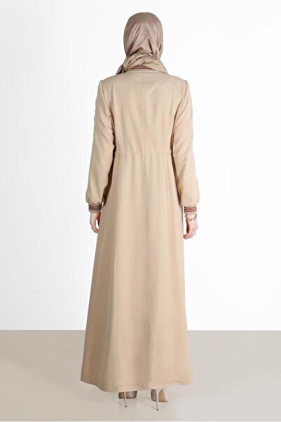 Alvina BELİ BÜZGÜLÜ MANŞETLERİ LASTİKLİ PARDESÜ 10553