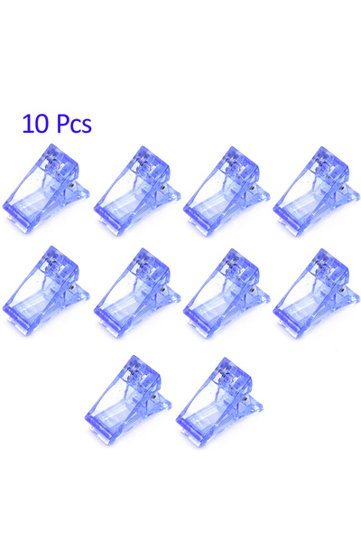 Choice 10 قطع من مشابك الأظافر الأكريليكية الزرقاء الشفافة المصنوعة من الجل ل...