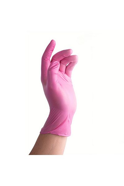 Choice S Pink-20pcs 20/50pcs Pink Disposable Nitrile Gloves Waterproof Household Nitrile Gloves Hair Dyeing