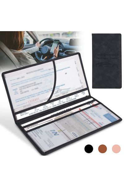 Choice Black Large Capacity Driver License Cover Functional Registration Insurance Card Holder Vehicle Truc