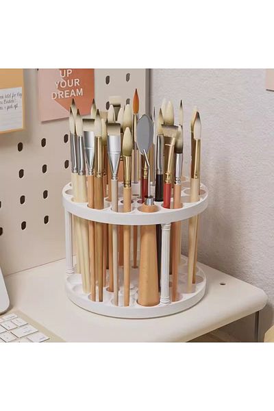 Choice white Multi-function storage rack, pen holder, oil paintbrush, perforated storage, pen holder, paint