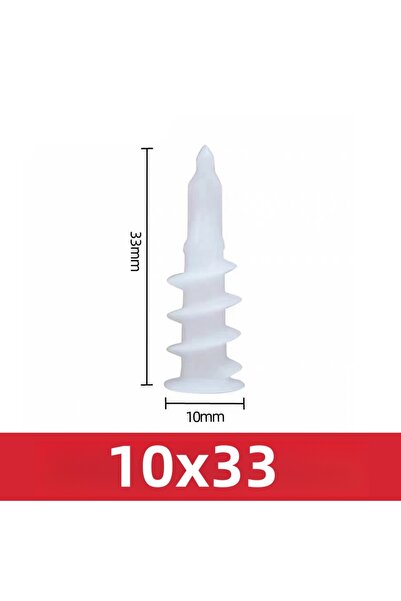 Choice12 50 قطعة 10x33 مم، 20/50/100 قطعة، مثبتات جدارية للحفر مع براغي تثبيت...