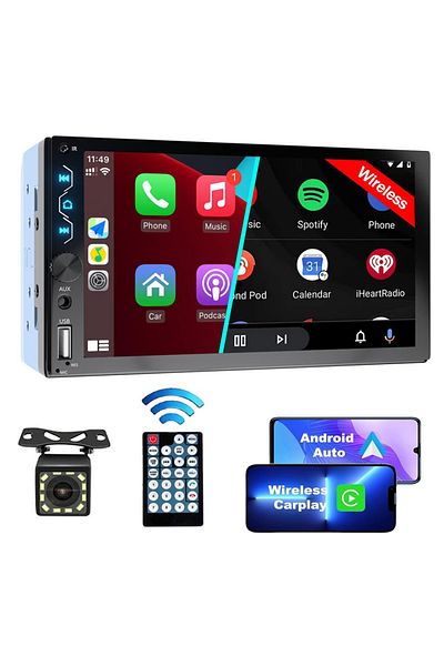 Choice 7 Inch Wireless Car Radio Stereo 2 Din HD Touch Screen Carplay Android Auto Car Video Player with...