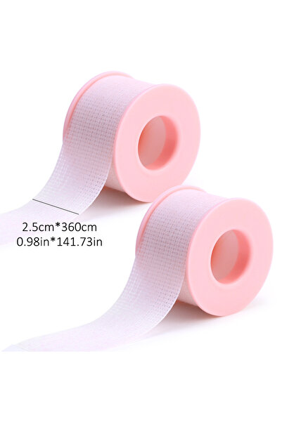 Choice1 شريط تمديد الرموش مايكروبور، وردي، 2.5 × 360 سم، قطعتان، 2/8 قطع، شفاف، 4.5/9 متر، قابل للتنفس