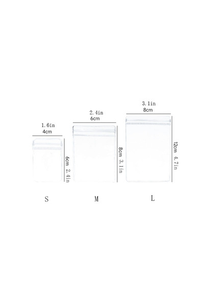 Choice عبوة من 20 كيس شفاف كبير الحجم لحفظ الأقراط - أكياس بسحاب لتخزين الأسا...