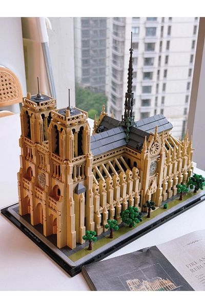 Choice No box Paper manual World-famous building Notre Dame Building blocks Iconic Paris landmark building