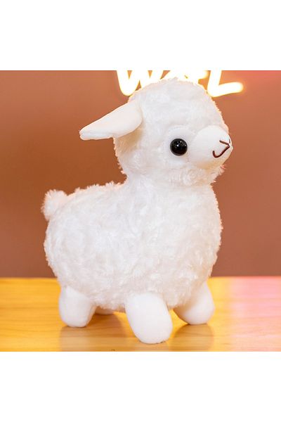 Choice White Little Sheep Doll Cute Plush Toy Little Sheep Doll Ornament Alpaca Doll Grabbing Doll Event Gi