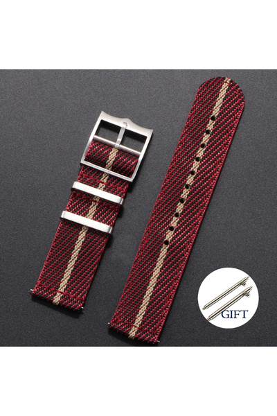 Choice18 20mm A-Red Beige 20 22mm Nylon Strap for Tudor for Watch Band Woven ...