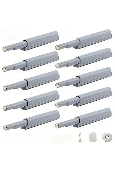 Choice 10PCS-Gray 5/10Pcs Magnetic Push Latches for Cabinets Push to Open Cabinet Buffers Door Push Touch L