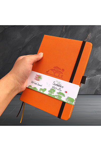 Choice دفتر رسم منقط، 160 صفحة، برتقالي، مقاس A5، ورق منقط، 160 جرام/م²، غلاف...