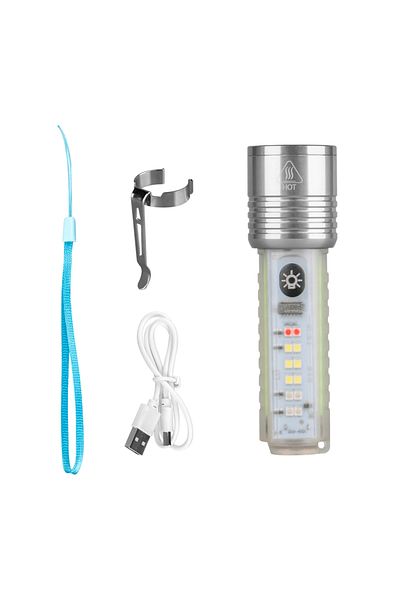 Choice Zoom Changeable Flashlight Usb Rechargeable, Magnetic Bright White Laser Led Zoomable Torch Light Wi