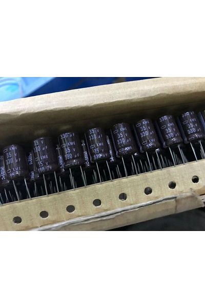 Choice 10pcs 330uF 35V NIPPON NCC kme Series 10x16mm Low ESR 35V330uF Aluminum Electrolytic Capacitor