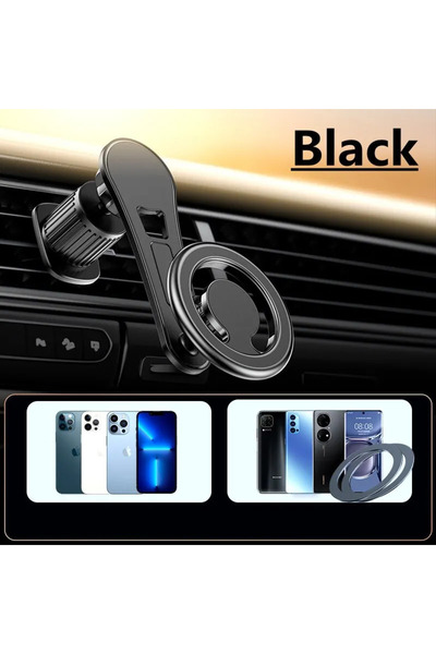 Choice حامل هاتف مغناطيسي للسيارة باللون الأسود، حامل عالمي لهاتف iPhone 15/14/13 وSamsung، دعامة GP