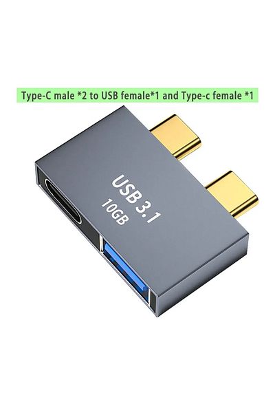 Choice C USB C Male\Dual To Dual USB C\Type C Female Splitter Convter Adapter Extension Connector For USB.