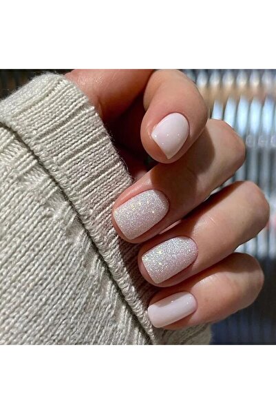 Choice QHW522 24 قطعة أظافر قصيرة فرنسية بسيطة بلون واحد لامعة مع 1 جيلي جل و...