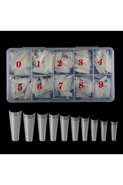 Choice N096-1 500 قطعة من أطراف أظافر راقصة التابوت الفرنسية، أظافر أكريليك ص...