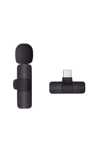 Choice Type-C 1drag1-K1 Basix 2.4G Wireless Lavalier Microphone Portable Audio Video Recording Mini Mic for