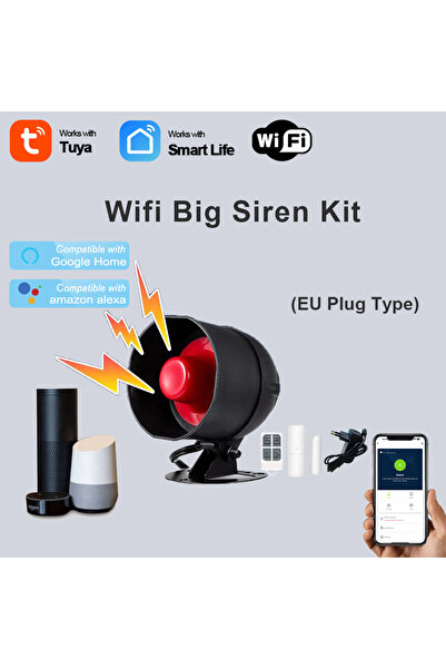 Choice1 105WT-EU Tuya WiFi Siren Alarm System Wireless Loud Sound Alert Siren...
