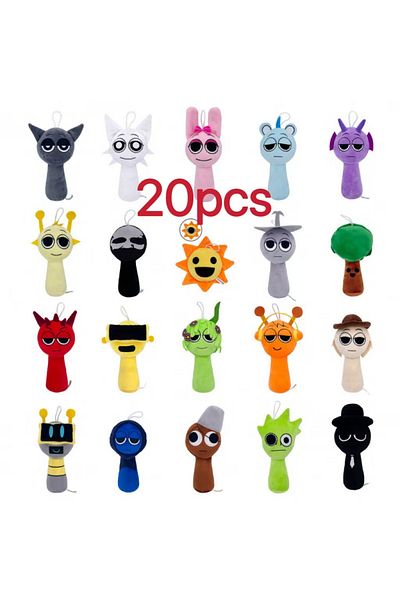 Choice 20pcs Sprunki Plush Toys Horror Game Toys Cartoon Cute Soft Stuffed Pillow For Kid Birthday Christma