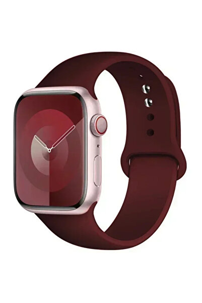 Choice S10-46 42 44 45 49 L 27 أحمر نبيذي حزام سيليكون أصلي لسوار الساعة 44 م...