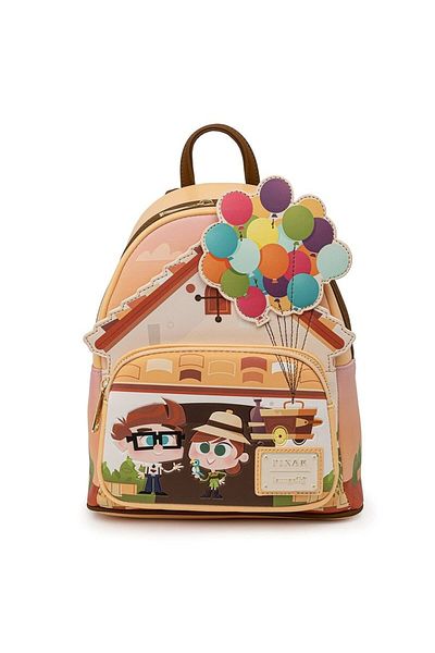 Choice A Loungefly Disney Pixar Up Working Buddies Womens Double Strap Shoulder Bag Purse School Backpack .